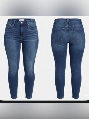 Good American Good Legs Skinny Jeans Medium Wash High Rise Size 6/28